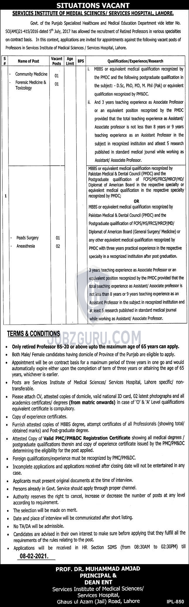 Services Hospital Lahore Latest Jobs 2021 Advertisement Image Jobzguru