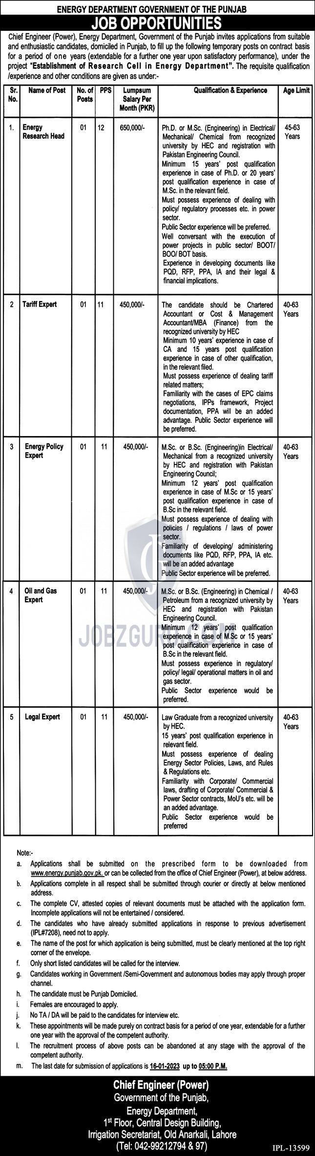 Energy Department Government Of The Punjab Latest Jobs 2024 Jobs