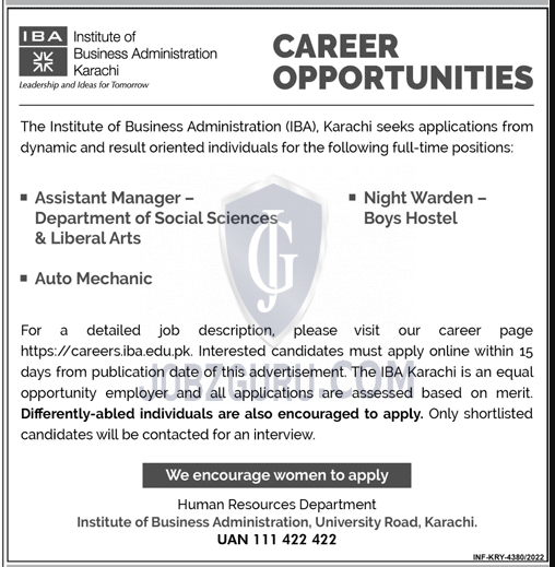 IBA Institute of Business Administration Latest jobs-thumbnail