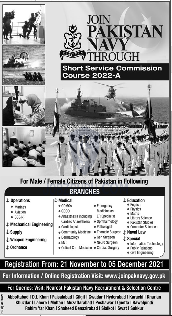 Join Pakistan Navy through Short Service Commission Latest jobs 2022-thumbnail
