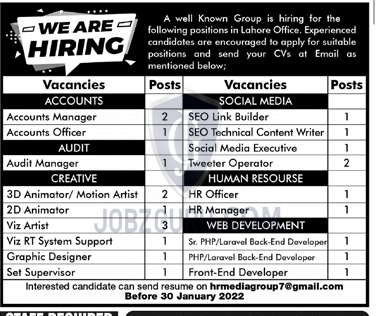 2D Animator 2023 Jobs Advertisement Pakistan