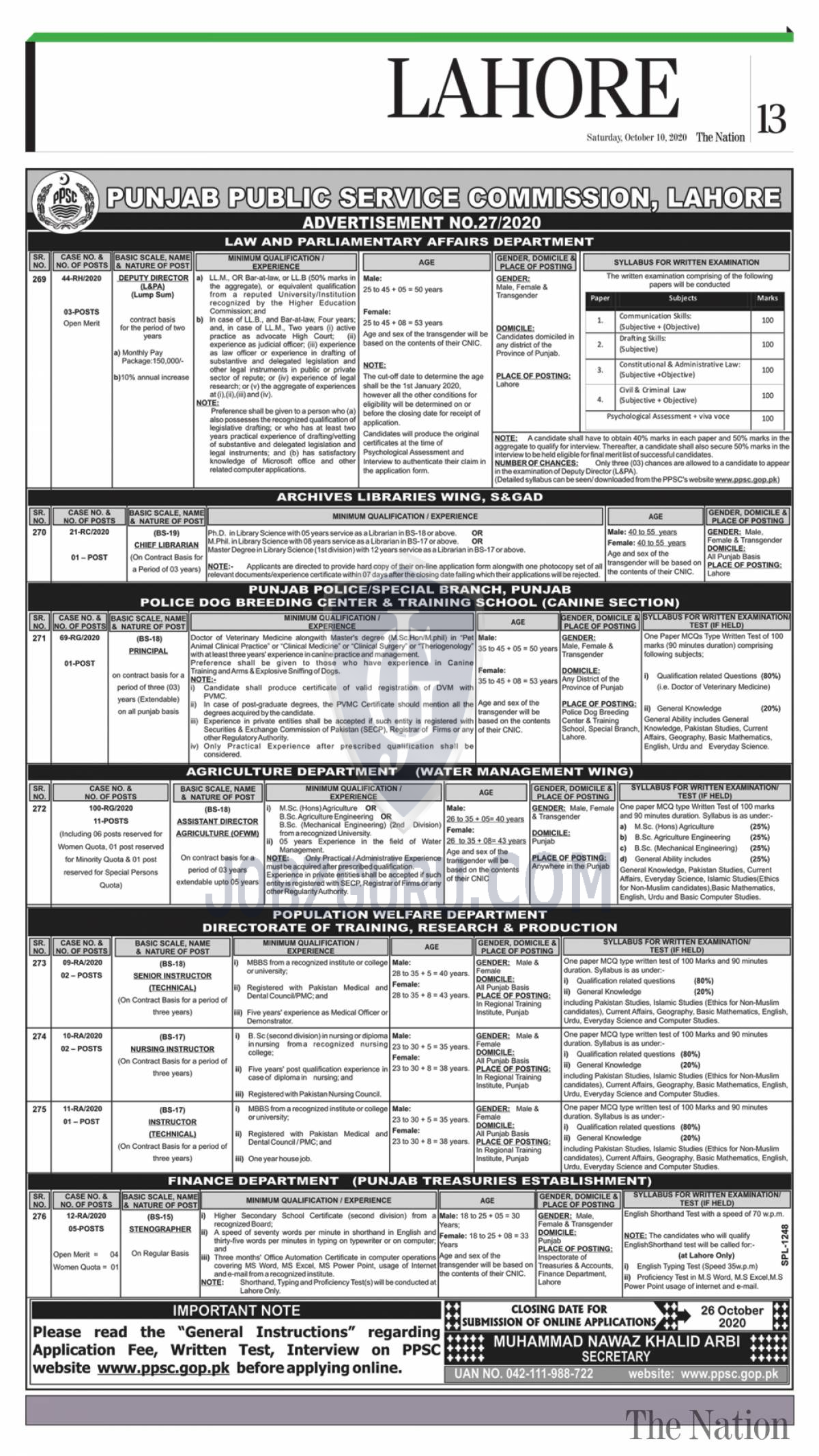 Ppsc Latest Jobs Advertisement No Advertisement Image Jobzguru