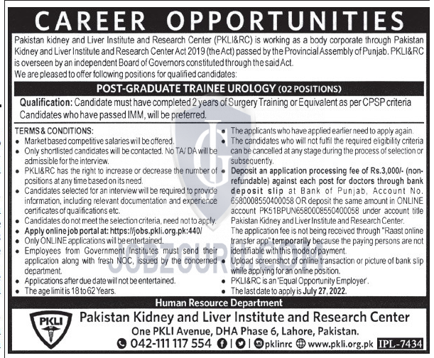 PKLI Pakistan Kidney and Liver and Research Centre