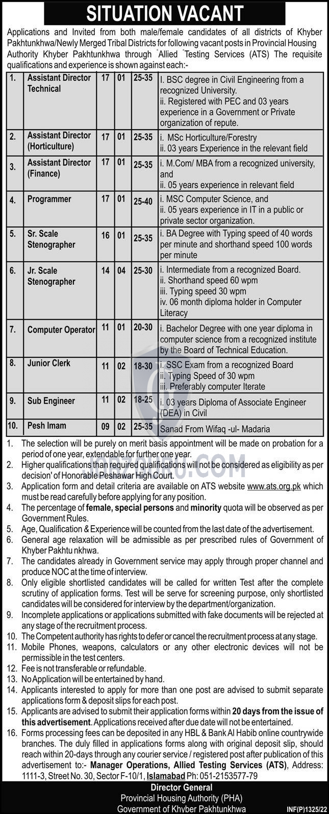 Provincial Housing Authority Pha Latest Jobs Advertisement Image | Jobzguru